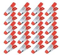 Lot de 60 pinces à ressort en métal avec revêtement en caoutchouc pour bâche, camping, travail du bois, modélisme