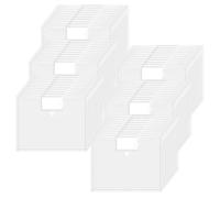 Lot de 60 pochettes pour documents A4, pochettes A4 à 11 perforations, système de pochettes transparentes et imperméables, fermeture velcro et pochettes étiquettes pour l'organisation des documents.