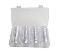 Lot de 60 porte-capsules avec boîte de rangement pour pièces de monnaie jusqu'à 41 mm de diamètre Convient pour la collection de médailles