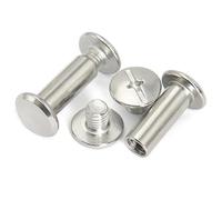 Lot de 60 vis Chicago M2 x 4 mm à riveter en acier inoxydable - Poteaux pour cuir fait maison, meubles, sacs décoratifs et plus encore