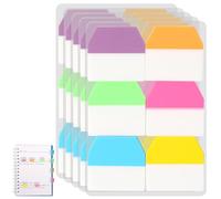 Lot de 600 onglets adhésifs transparents inscriptibles pour livres - Onglets de classement moyens - Pour étiquettes de livre, autocollants, marqueurs d'index, bureau, école