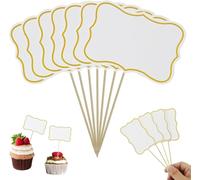Lot de 62 drapeaux pour cupcakes, buffets, marqueurs à fromage, cure-dents vides, pour fête, décoration alimentaire