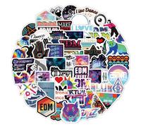 Lot de 64 autocollants EDM Graffiti en vinyle imperméable pour enfants, adultes, adolescents, fournitures de fête d'anniversaire, cadeaux de décoration pour bouteilles d'eau, ordinateur portable,