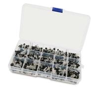Lot de 675 transistors de puissance à 15 valeurs, 1 boîte haute intensité 2N222-S9018 NPN Composants pour projets électroniques Transistors NPN assortis