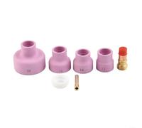 Lot de 7 accessoires de torche de soudage TIG, pour lentilles à gaz Stubby en céramique 12, 14, 16, 24, 2,4 mm, pince de serrage WP-17 WP-18 WP-26