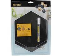 SECURIT Ensemble ardoises Hexagon 4 noires + 3 liège – marqueur craie liquide, épingles – 15,5×18 cm