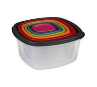 Lot de 7 boîtes carrées colorées - Secret de Gourmet