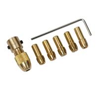 Lot de 7 colliers de serrage en laiton 2,35 3,17 4,05 5,05 mm Adaptateur | Lot de 7 colliers de serrage en laiton quatre tailles qui s'adaptent à la plupart des outils rotatifs manuels et électriques