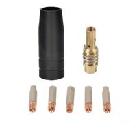 Lot de 7 consommables de soudage MIG compatibles avec la torche 15AK avec embouts noirs (0,6 mm)