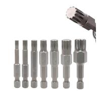 Lot de 7 embouts de tournevis à 12 pans avec tige hexagonale M5 M6 M7 M8 50 | Cet ensemble de 7 embouts en alliage d'acier convient aux tournevis électriques et manuels, aux perceuses pneumatiques et aux