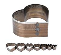 Lot de 7 emporte-pièces en forme de cœur de 20 à 50 mm pour cuir et artisanat
