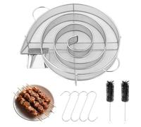 Lot de 7 fumoirs pour barbecue, durable, générateur de fumée froide avec poignée, avec 2 brosses, 4 crochets, pour grilles, fumeurs et fours à fumer, réutilisables