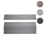 Lot de 7 lattes pour brise-vue en WPC Sarthe, planches brise-vent, env. 1m² - 90cm, anthracite