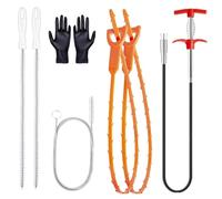 Lot de 7 Outils de Débouchage en Acier Inoxydable | Déboucheur Canalisation 150cm, Kit Professionnel pour Débouchage d'Évier et Douche, Parfait pour Éliminer les Obstructions