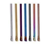 Lot de 7 pailles en forme de cône de neige colorées et réutilisables en | Cuillère à milk-shake - Pailles colorées pour boissons glacées et lait, boissons, café, jus, maison, bureau, fête