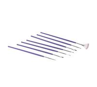 Lot de 7 pinceaux en acrylique pour peinture à ongles - Couleur dégradée - En forme d'éventail - Outils de bricolage - Poignée en bois - Usage personnel professionnel