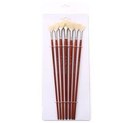 Lot de 7 pinceaux en Forme d ' éventail, pinceaux de Peinture Acrylique d ' Artiste Professionnel avec de Longs Manches en Bois, Poils Anti-Chute, pinceaux en Acrylique pour Artiste en Poils de Porc
