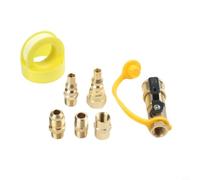 Lot de 7 raccords à gaz à dégagement rapide pour barbecue et poêle | Pour une construction en métal durable, filetage précis, joint étanche au gaz, kit de 7 pièces, équipement de cuisine en