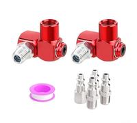 Lot de 7 raccords pivotants à 360° pour outils pneumatiques Connecteur NPT 1/4 Adaptateur haute pression pour systèmes de compresseur d'air Paramètres d'usine Bleu (rouge)