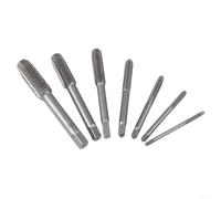 Lot de 7 tarauds HSS à filetage métrique, forets à cannelure droite, pour M3 M5 M6 M8 pour M10, kit d'outils de filetage en acier