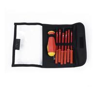 Lot de 7 tournevis à double tête isolés en alliage d'acier avec pointe plate et cruciforme SL3 mm à SL6 mm PH1 PH2 pour électriciens Entretien à domicile