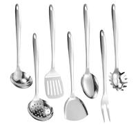 Lot de 7 ustensiles de cuisine pratiques avec poignée ergonomique en acier inoxydable