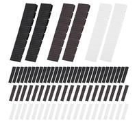 Lot de 70 cales d'équilibre en plastique pour armoires, commodes, tables, pieds de chaise (noir, blanc, marron)