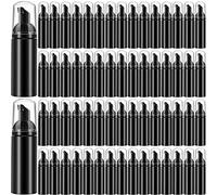 Lot de 70 distributeurs de Savon en Mousse en Plastique Rechargeables avec Pompe - Mini Pompe de Nettoyage - Distributeur de Mousse Vide pour Voyage, Savon, shampoing, cosmétiques moussants (Noir)