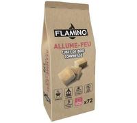 Lot de 72 allumes-feu - FLAMINO - Cubes de bois compressé