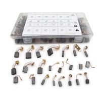 Lot de 72 balais de charbon 24 tailles pour outils électriques avec boîte | Brosse de charbon moteur pour meuleuse d'angle, perceuse, scie, 24 tailles, graphite + cuivre, haute conductivité