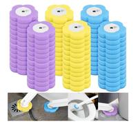 Lot de 72 recharges de brosse WC jetables Accessoires de nettoyage Kit de nettoyage de brosse WC avec têtes de recharge de bâtonnets