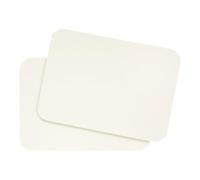 Lot de 75 cartes DIN A6, vierges, à bricoler et à personnaliser, au choix, avec coins ronds ou contour vintage, 300 g/m², papier kraft d'herbe, carton photo (ivoire rond, 75 cartes)