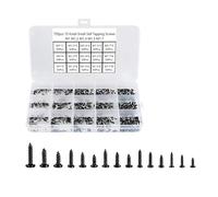 Lot de 750 vis à tête ronde cruciforme en acier au carbone haute résistance, réparation domestique pour une utilisation professionnelle et artisanale, filetage automatique