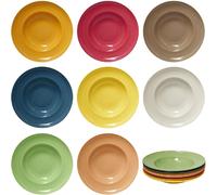Lot de 8 assiettes creuses à pâtes en plastique