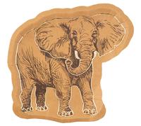 Lot de 8 assiettes Éléphant Safari Kraft