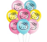 Lot de 8 ballons en latex Hello Kitty - 30,5 cm - Décorations de fête d'anniversaire vives