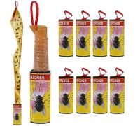 Lot de 8 bandes adhésives pour attrape-mouches, piège à mouches contre les mouches des fruits, les mouches, les moustiques et les mites, 8 pièces : 4:1