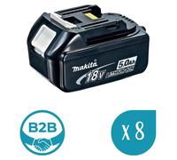Lot de 8 batteries MAKITA BL1850 (18V - 5,0 Ah)