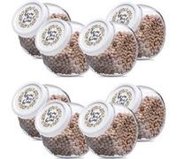 Lot de 8 bocals à bonbons bocal en verre avec couvercle pot de conservation - Diamètre 10.5 x Hauteur 16 cm -JUANIO- Transparent G