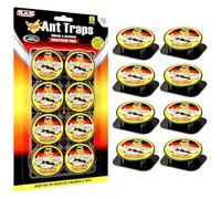 Lot de 8 boîtes d'appâts à fourmis pour l'intérieur - Piège à fourmis | Boîte à appâts pour fourmis avec surface adhésive pour cuisine, maison, garde-manger, cave et garage