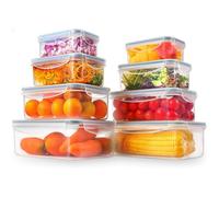 Lot de 8 Boîtes-YASHE de Conservation Hermétiques, Sans BPA, Anti-Fuite, Empilables, Idéal Rangement Cuisine, Transparentes