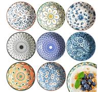 Lot de 8 bols à dessert en céramique, bols à tapas, à épices, en porcelaine, plats en céramique, pour sauce, petits bols en céramique, soja, épices (style aléatoire)