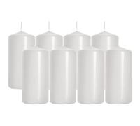 Lot de 8 bougies chandelles, taille 5 cm x 10 cm (D x H), qualité supérieure, blanc, 5x10cm
