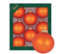 Lot de 8 boules marron/orange/doré, 6,7 cm Orange