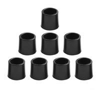 Lot de 8 butées de porte de rechange en caoutchouc - Noir - Antidérapantes - Pour butées de porte murales et charnières - Protection de bureau à domicile