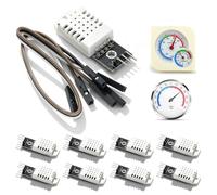 Lot de 8 capteurs de température DHT - Module AM2302 - Module électronique DHT22 - Capteur d'humidité numérique précis - Avec carte et câble