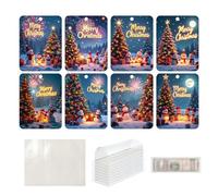 Lot de 8 cartes de Noël en forme de bonhomme de neige dragon pour argent - Jolies décorations de Noël avec enveloppes, argent, B, Consulte la descripción, Voir description