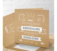 Lot de 8 cartes d'invitation avec enveloppes assorties, cartes d'invitation pour l'invitation dans le lot. Design couronne.