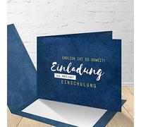 Lot de 8 cartes d'invitation avec enveloppes assorties, cartes d'invitation pour l'invitation dans le lot. Motif velours bleu