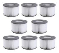 Lot de 8 cartouches filtrantes pour piscine Whirlpool MSPA - Filtres marins et spas - Modèles 2020 et plus récents